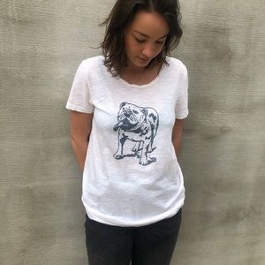 Jcrew graphic tee with dog image